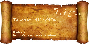 Tenczer Ádám névjegykártya