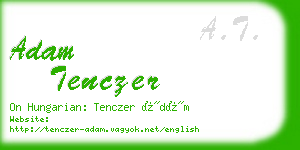 adam tenczer business card